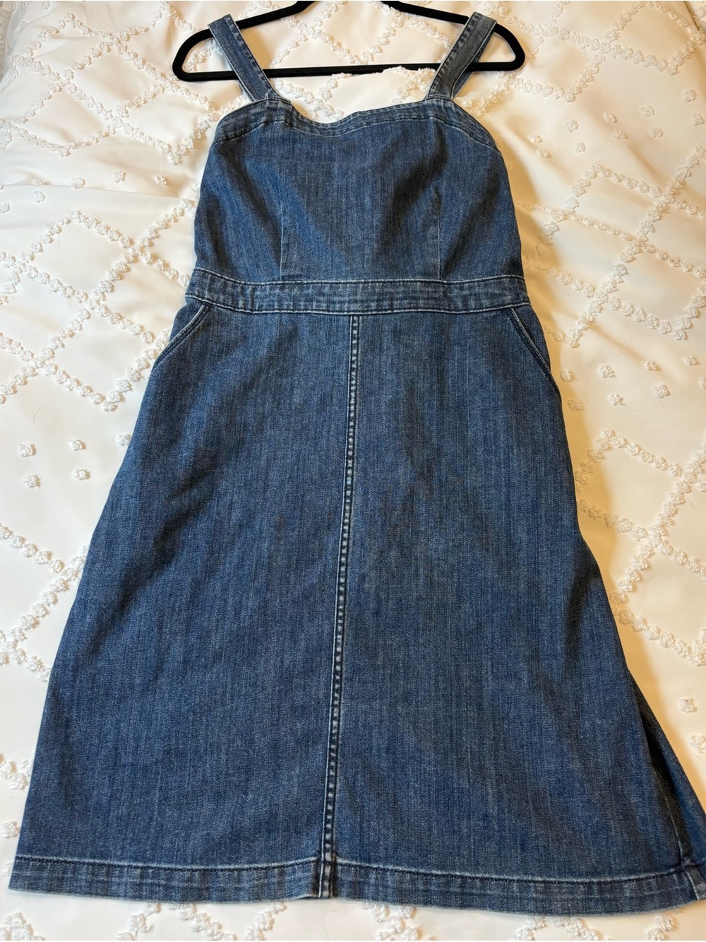 Classic Women’s Denim Overall Dress - Blue
